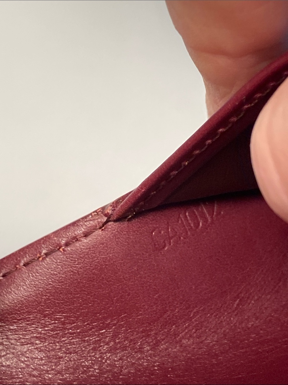 Vintage Louis Vuitton Matte Vernis Agenda PM In Burgundy COA - Picture 6 of 12